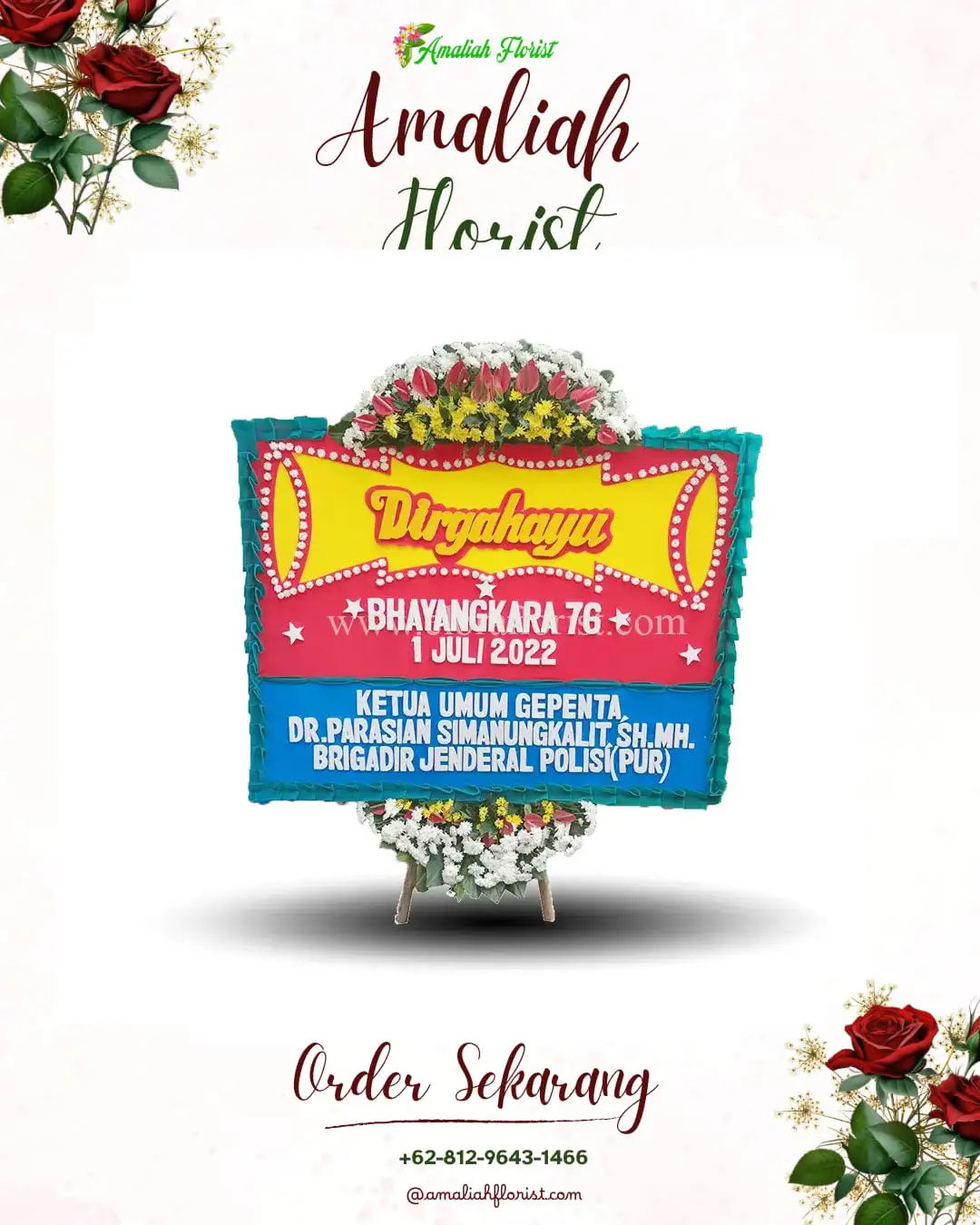 Papan Bunga HUT Ulang Tahun Air Hangat Barat